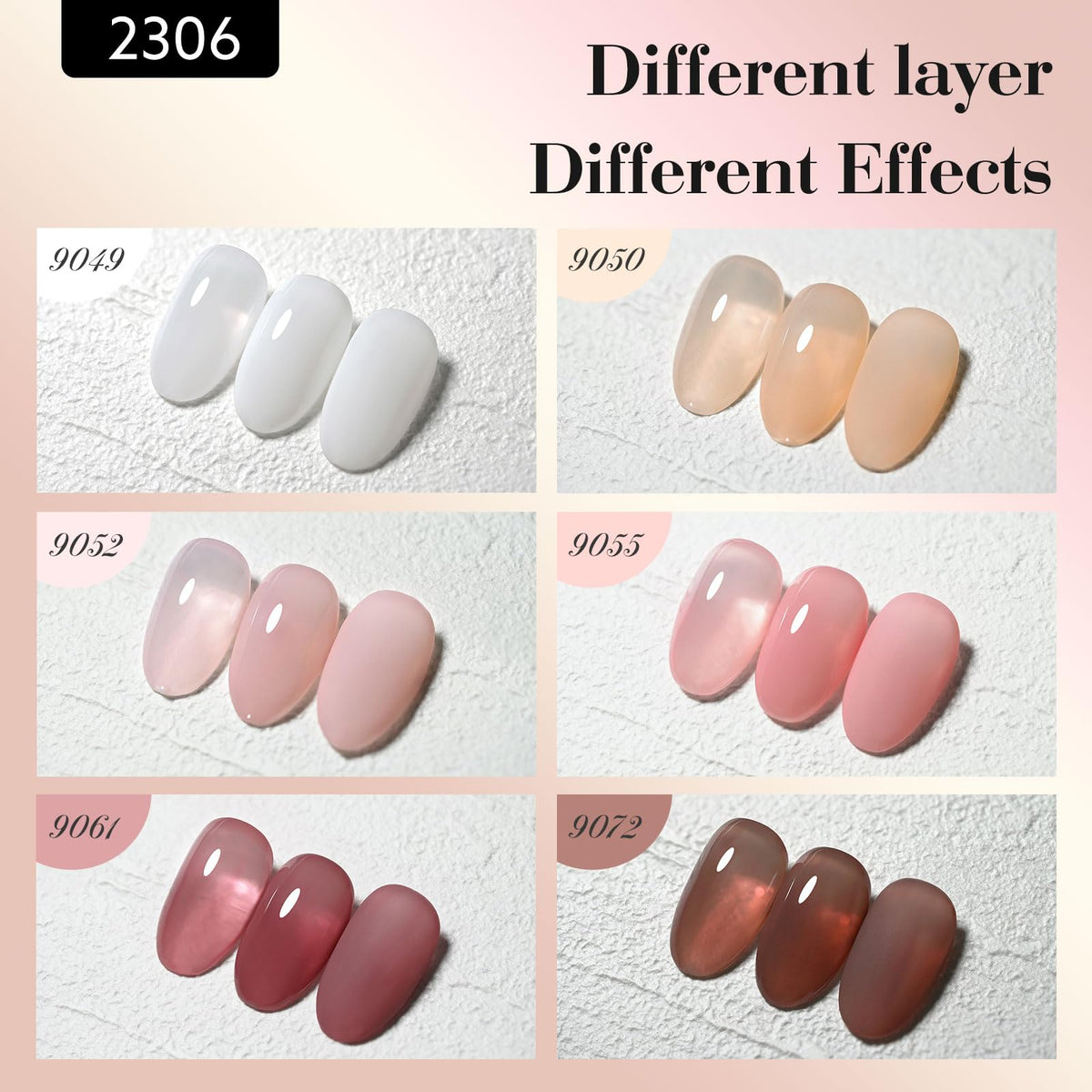 CANNI gel nail polish bottles in nude and white shades