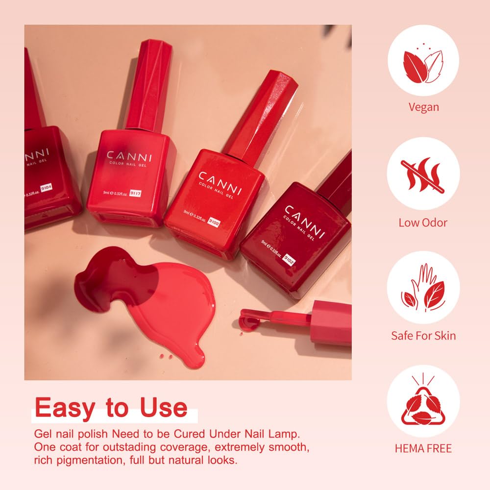 CANNI gel nail polish bottles showing 3D crystal labels