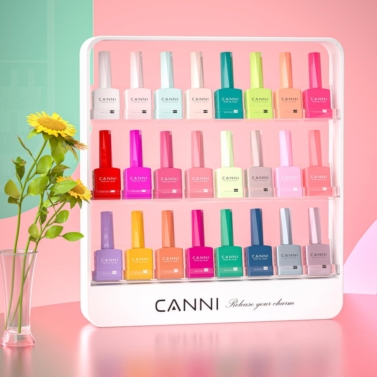 CANNI gel nail polish bottles showing unique colour design