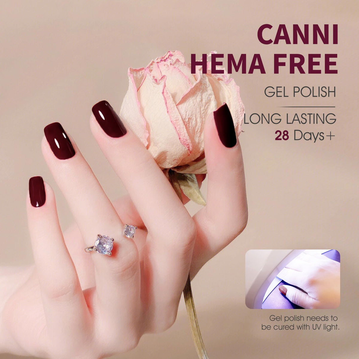 CANNI gel nail polish bottles with colour-coded design