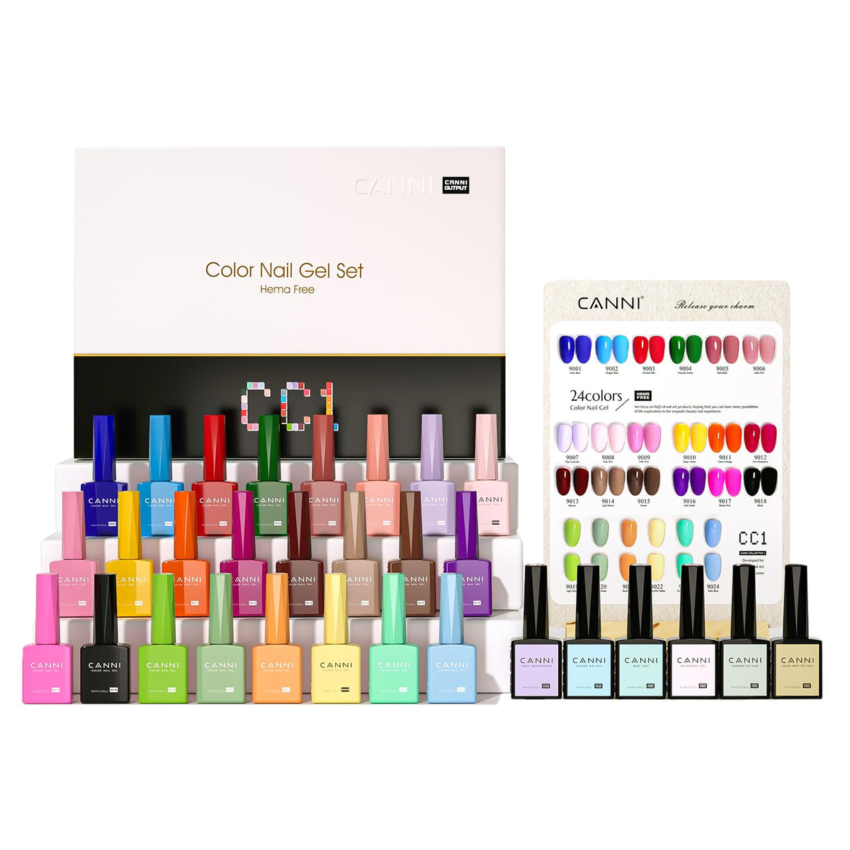 CANNI Gel Nail Polish Set 30Pcs with various colours