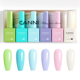 CANNI Gel Nail Polish Set 6 spring shades front view