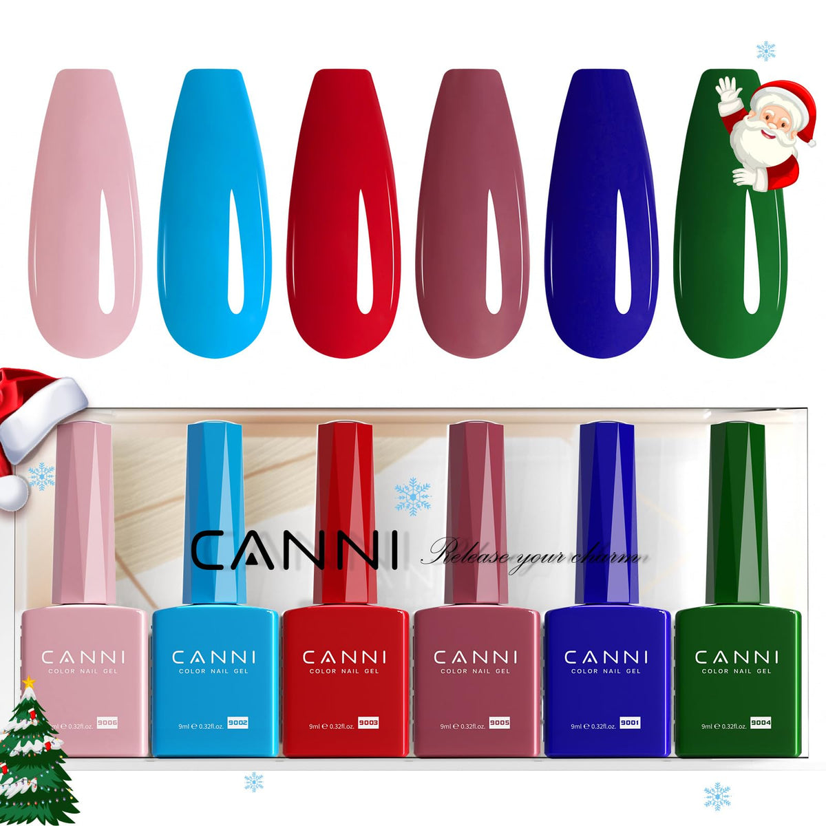 CANNI Gel Nail Polish Set 6Pcs 9ml with vibrant colours