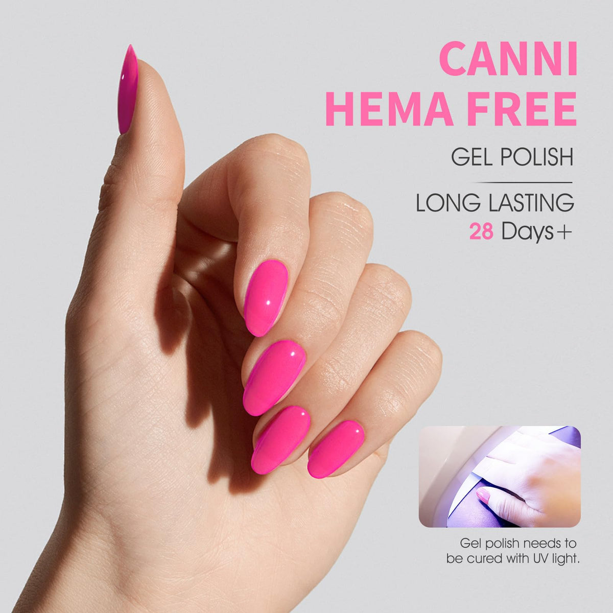 CANNI Gel Nail Polish Set 6Pcs vibrant colours display