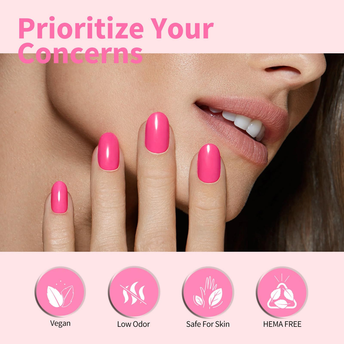 CANNI Gel Nail Polish Set 6Pcs with UV lamp setup