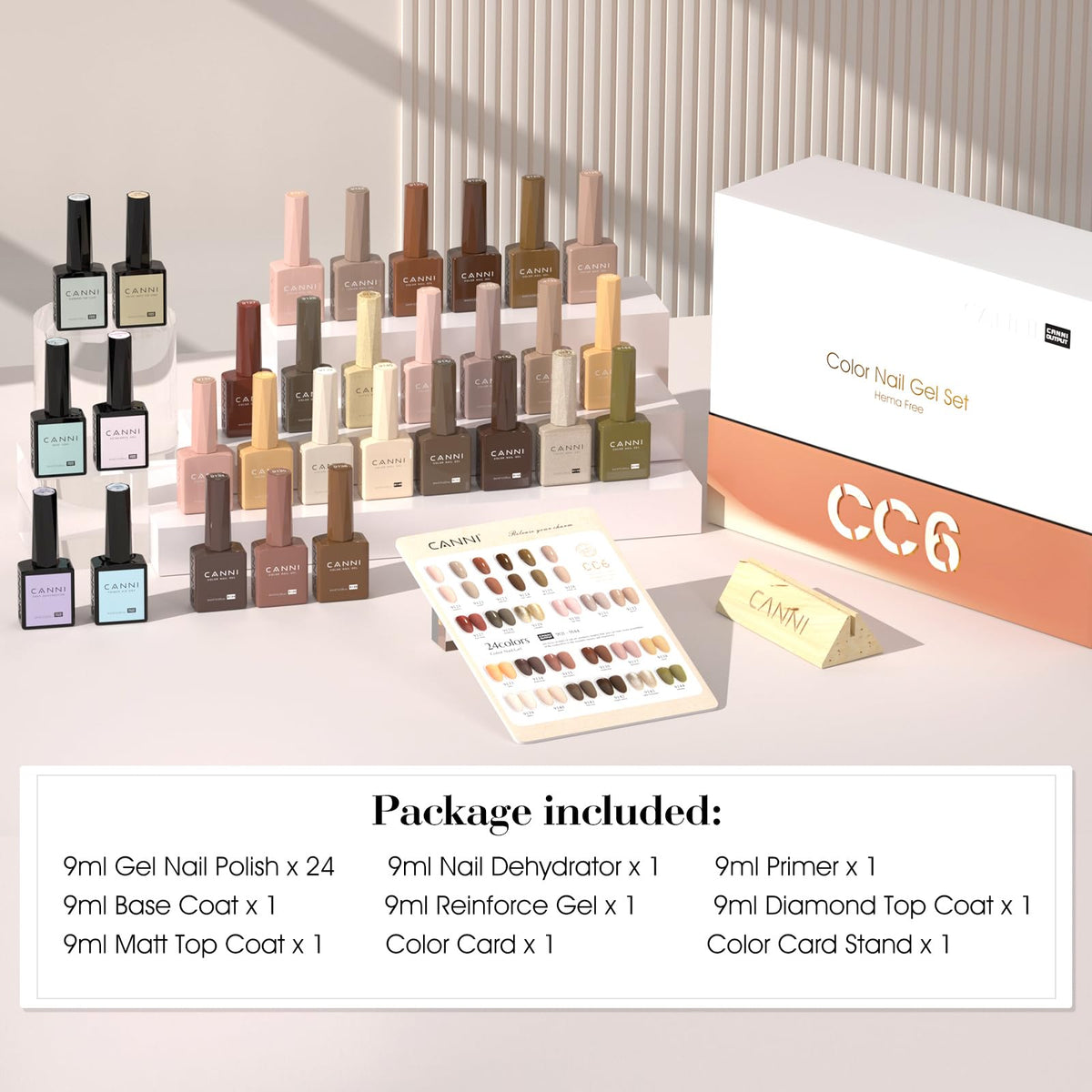 CANNI gel nail polish set displayed in elegant packaging