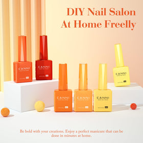 CANNI Gel Nail Polish Set displayed with nail art accessories