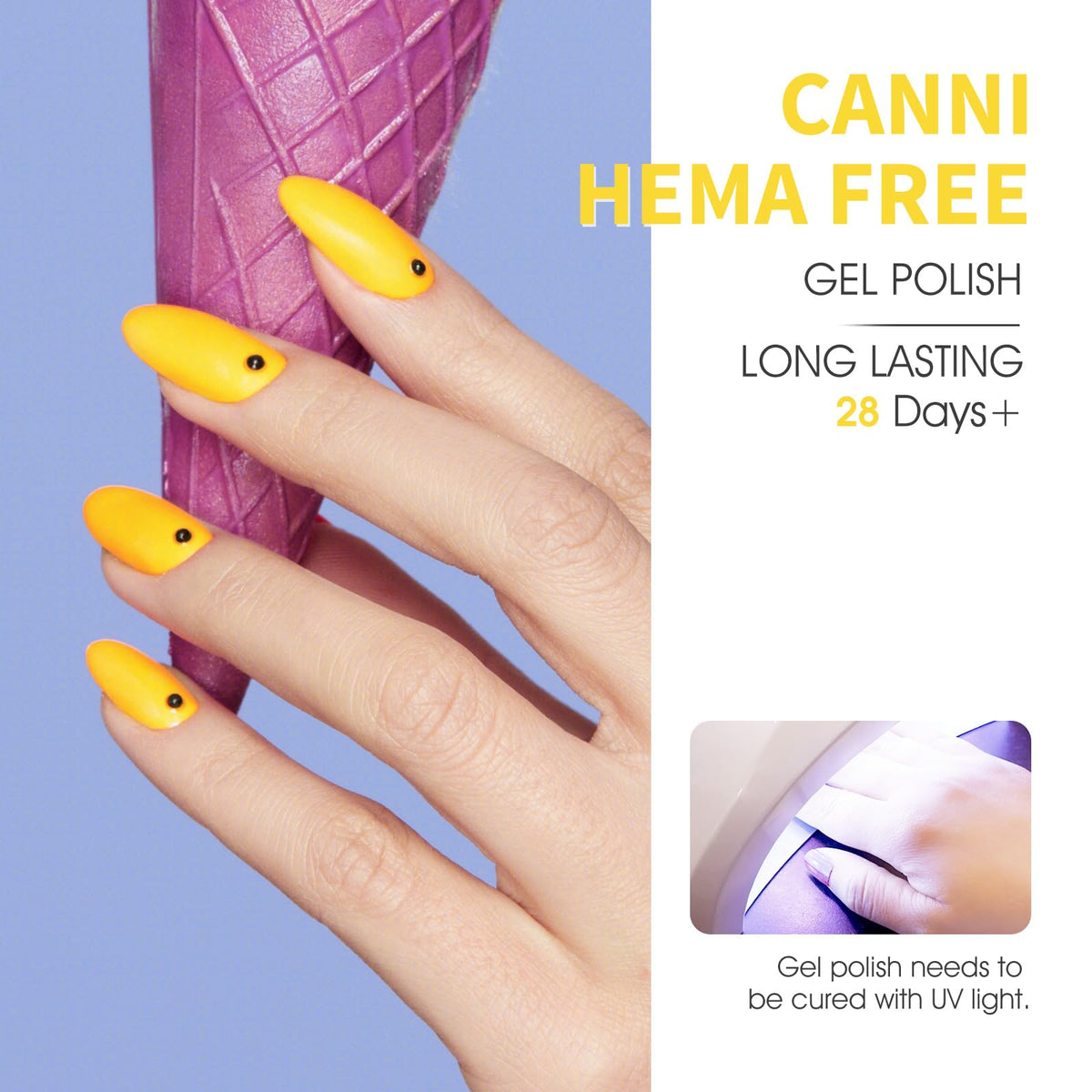 CANNI Gel Nail Polish Set displayed with nail art tools
