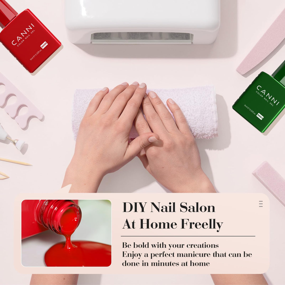 CANNI Gel Nail Polish Set packaging with all colours