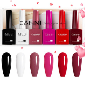 CANNI Gel Nail Polish Set with six colour bottles