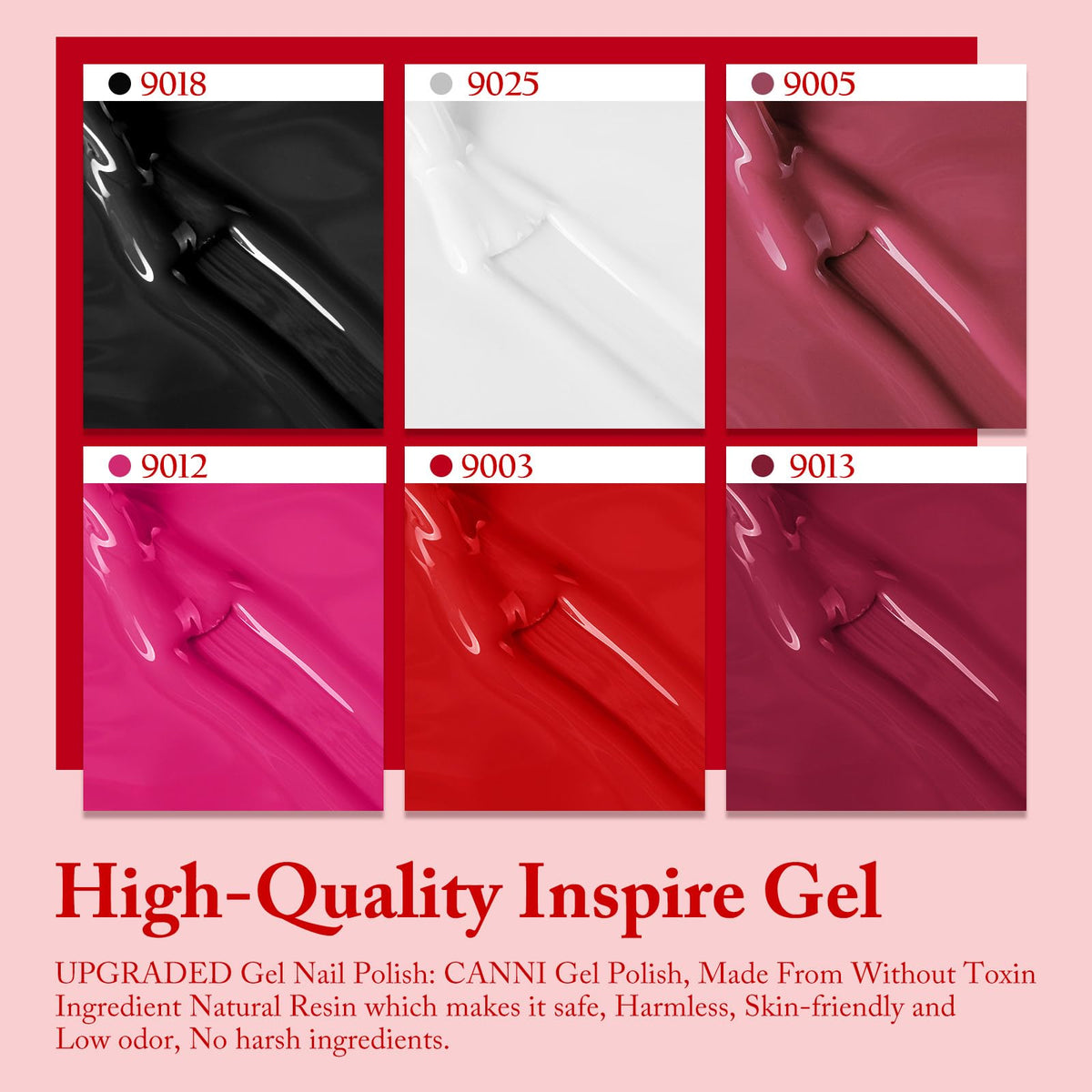 CANNI Gel Nail Polish set with UV lamp for curing