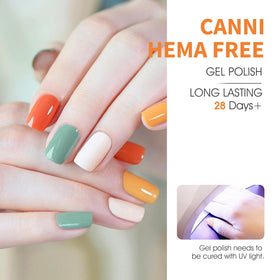 CANNI Gel Nail Polish vibrant orange shades display