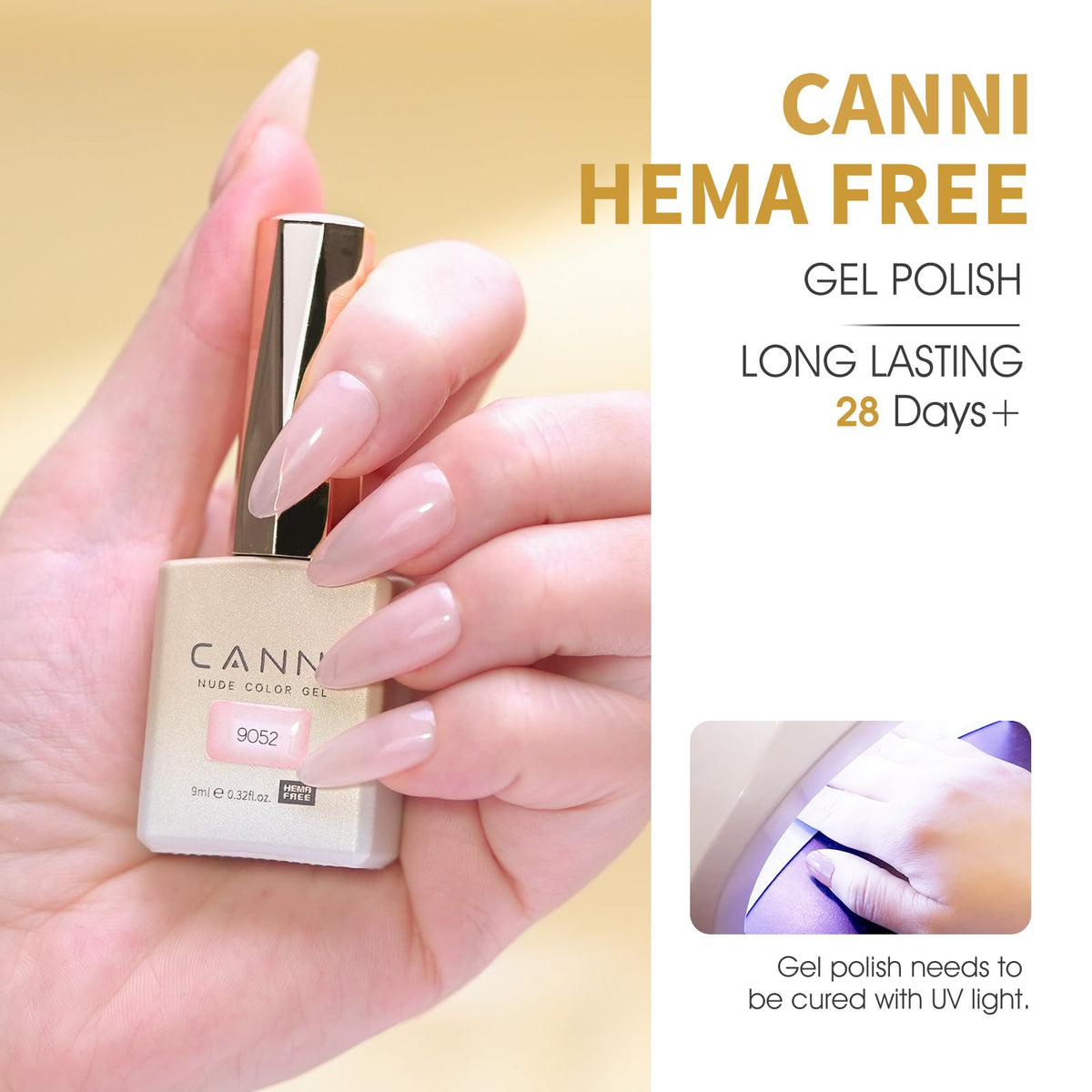 CANNI gel polish application on nails