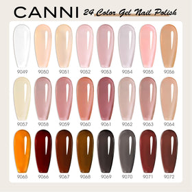 CANNI gel polish application process on nails