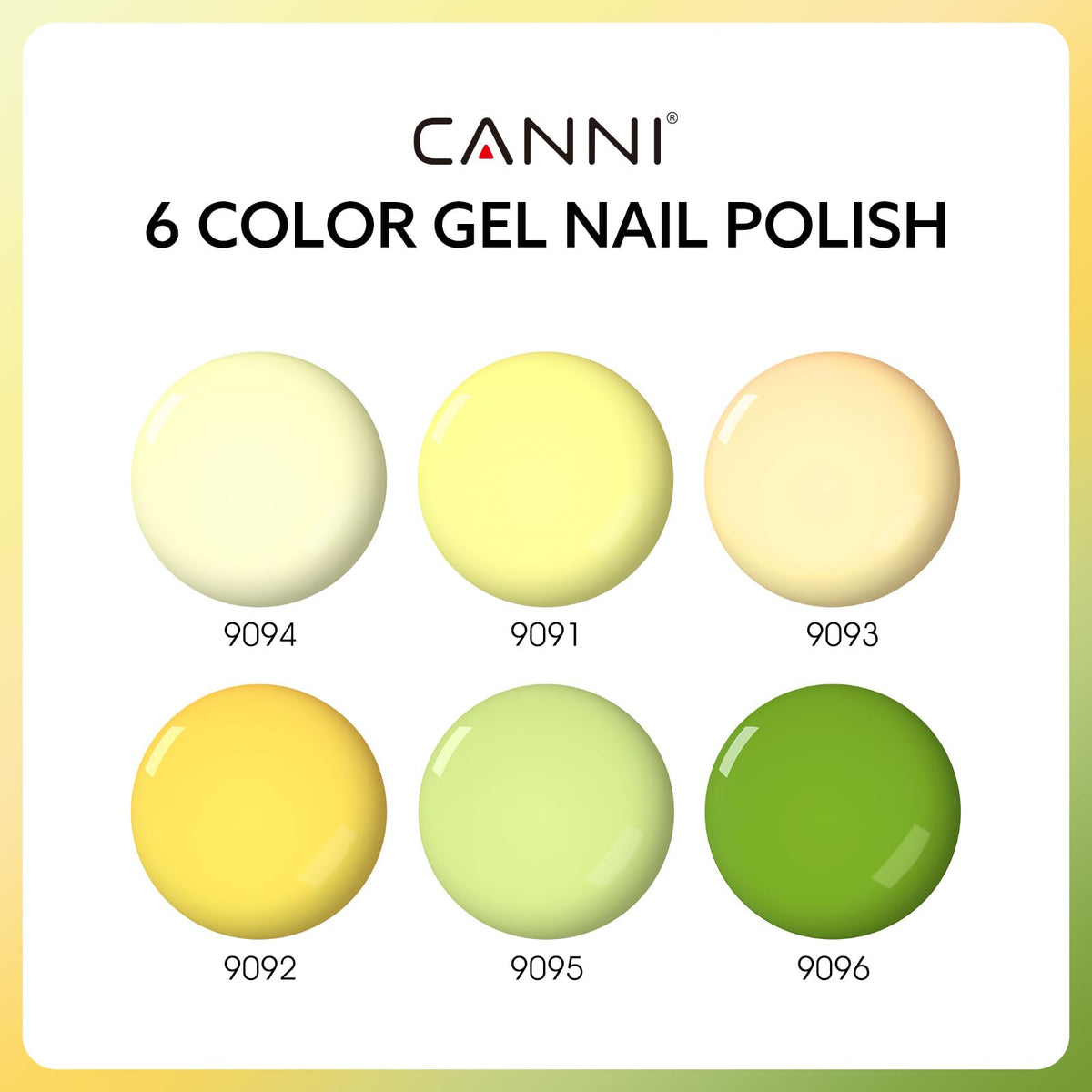 CANNI gel polish bottle in pastel yellow