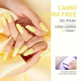 CANNI gel polish bottles arranged by colour