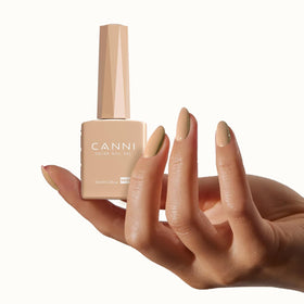 CANNI gel polish bottles arranged neatly on a table