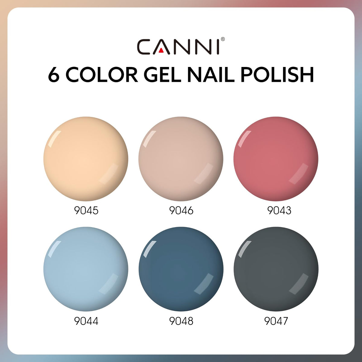CANNI gel polish bottles showcasing unique colour designs