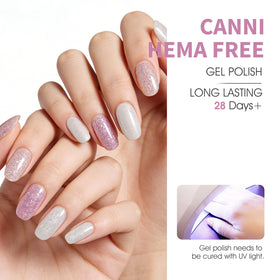 CANNI gel polish bottles with 3D crystal labels