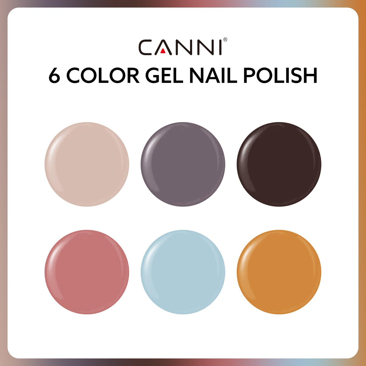 CANNI gel polish dark brown bottles arranged