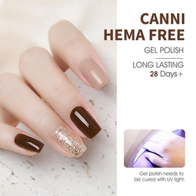 CANNI gel polish in application process