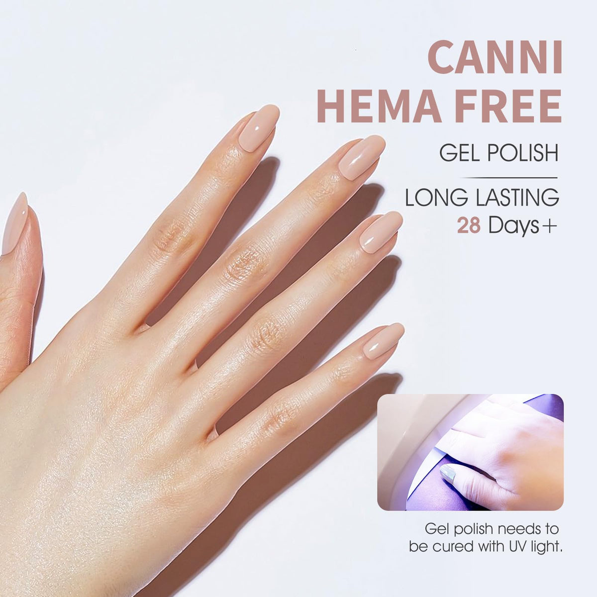 CANNI gel polish set with color-matched bottles