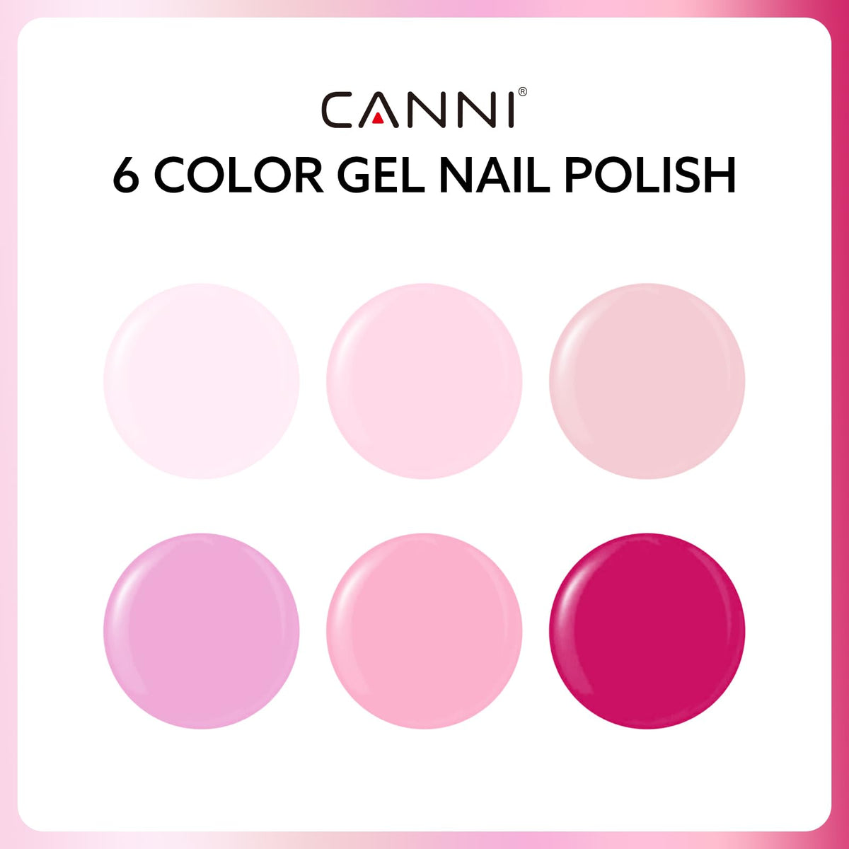 CANNI Hema-Free Gel Nail Polish close-up of light pink shade