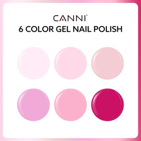 CANNI Hema-Free Gel Nail Polish close-up of light pink shade