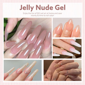 CANNI Jelly Gel Nail Polish application process on nails