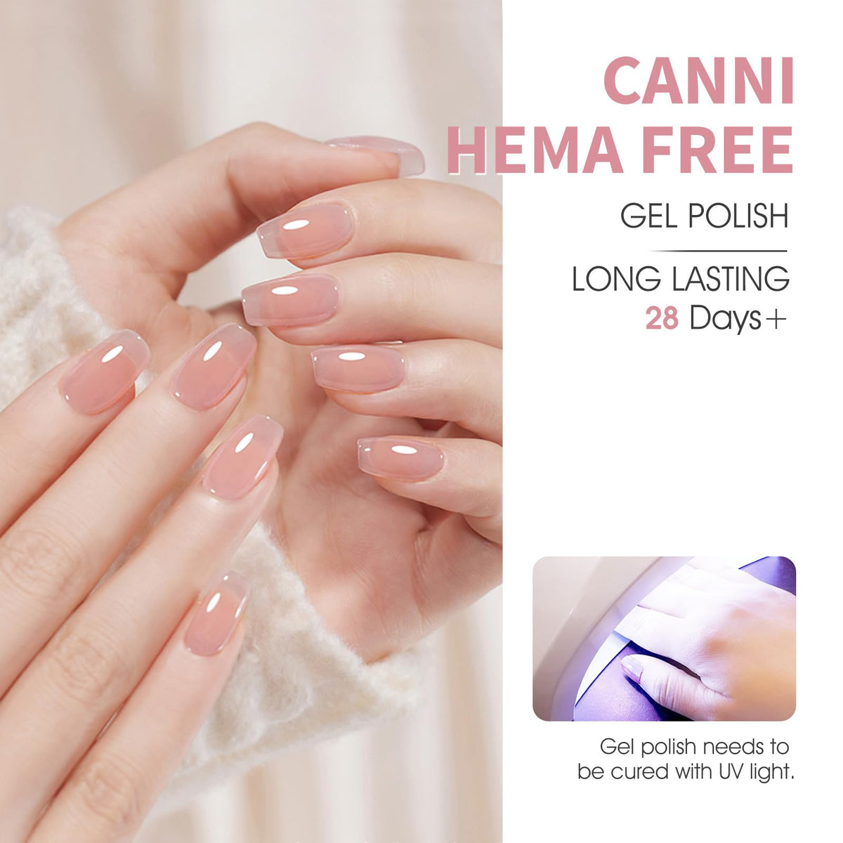 CANNI Jelly Gel Nail Polish brush showing thick bristles
