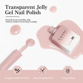 CANNI Jelly Gel Nail Polish close-up of milky white shade
