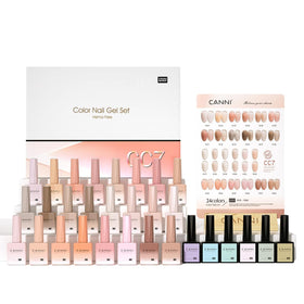 CANNI Jelly Gel Nail Polish Set 30 Pcs with colour-coded bottles