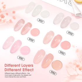 CANNI Jelly Gel Nail Polish Set 6Pcs bottles in various angles