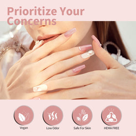 CANNI Jelly Gel Nail Polish set with base and top coat
