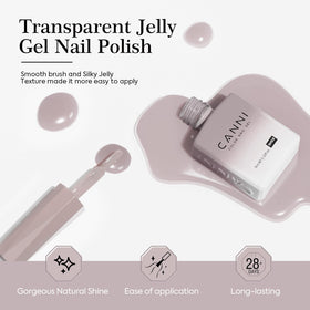 CANNI Jelly Nude Gel Nail Polish vibrant colour swatches