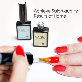 CANNI Matte Gel Top Coat and Base Coat Set on a nail art table