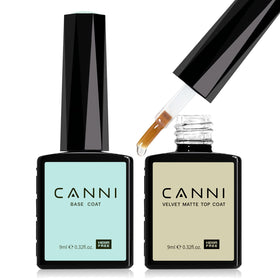 CANNI Matte Gel Top Coat and Base Coat Set packaging front view