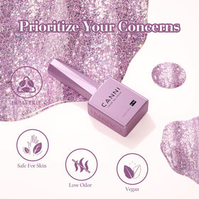 CANNI nail polish set displayed with UV lamp