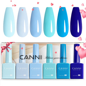 CANNI Navy Blue Gel Nail Polish Set 6Pcs packaging