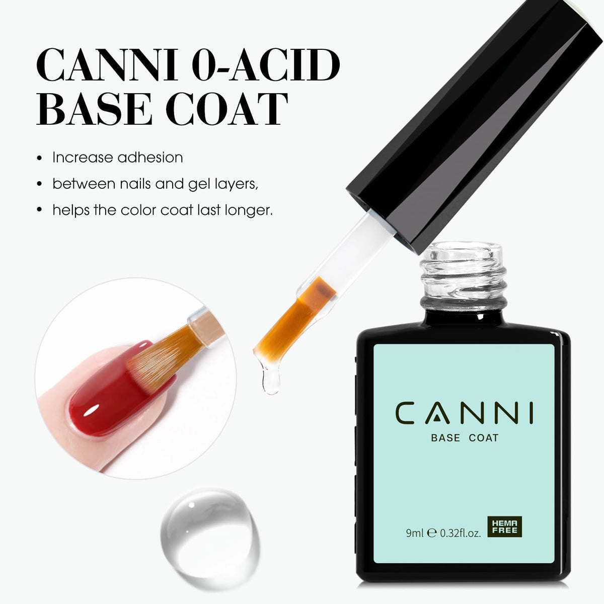 CANNI No Wipe Gel Top Coat and Base Coat Set packaging