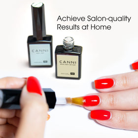 CANNI No Wipe Gel Top Coat in use during manicure