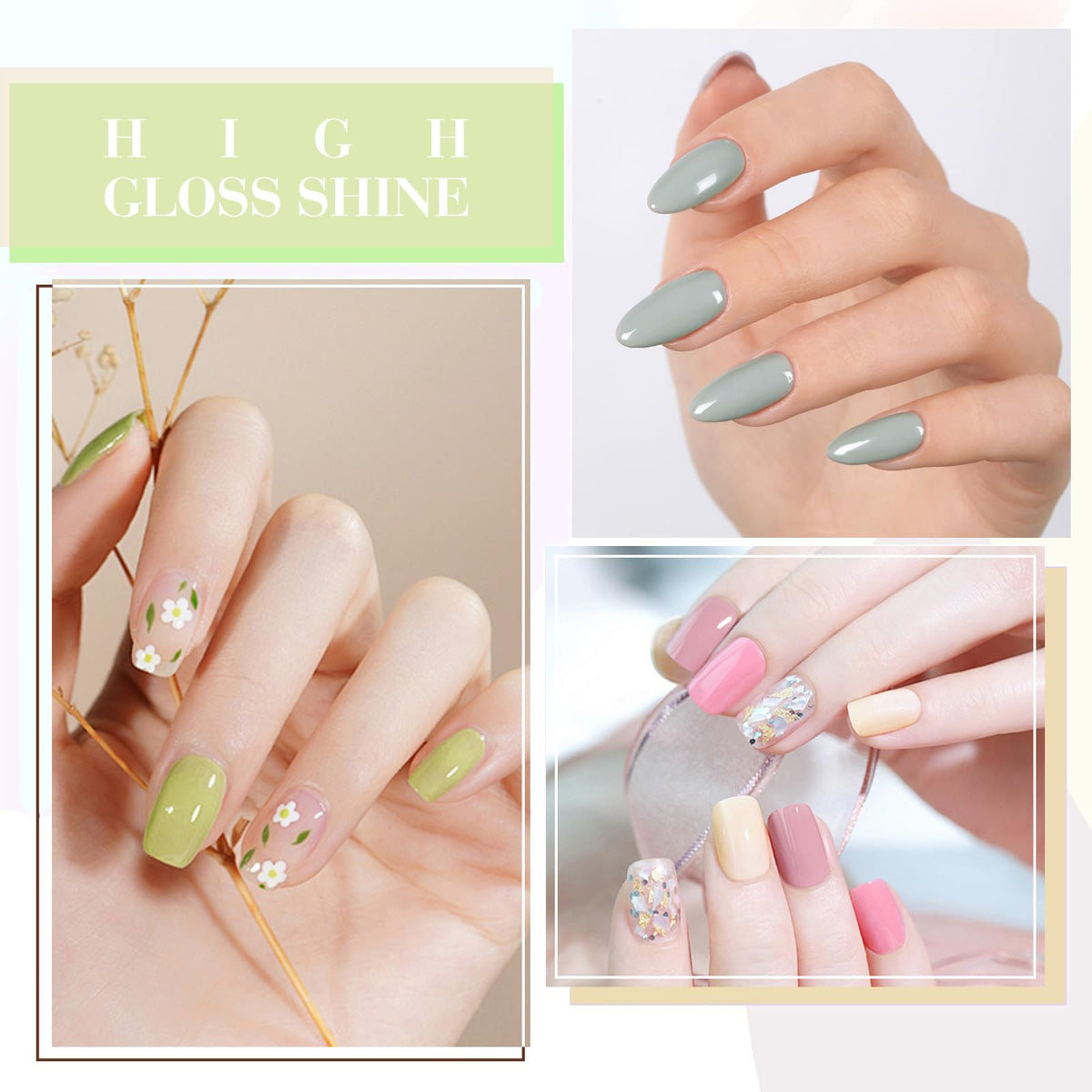 CANNI Pastel Gel Nail Polish Set displayed on a nail art table