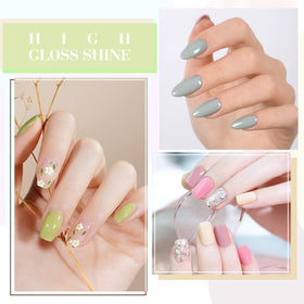 CANNI Pastel Gel Nail Polish Set displayed on a nail art table
