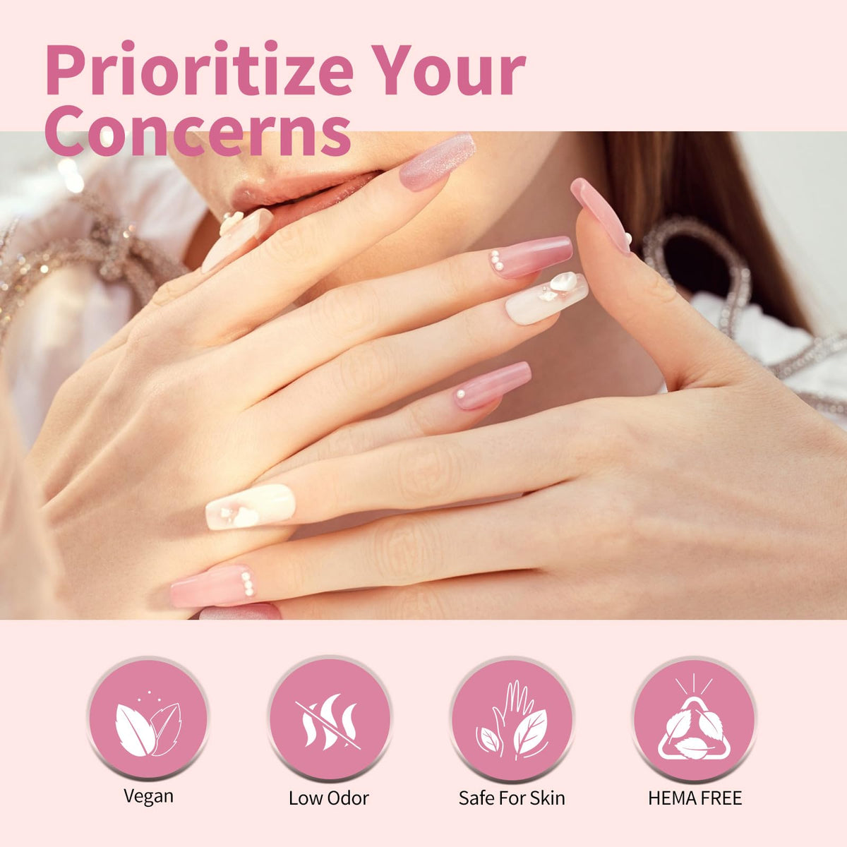 CANNI Pink Gel Nail Polish application on nails