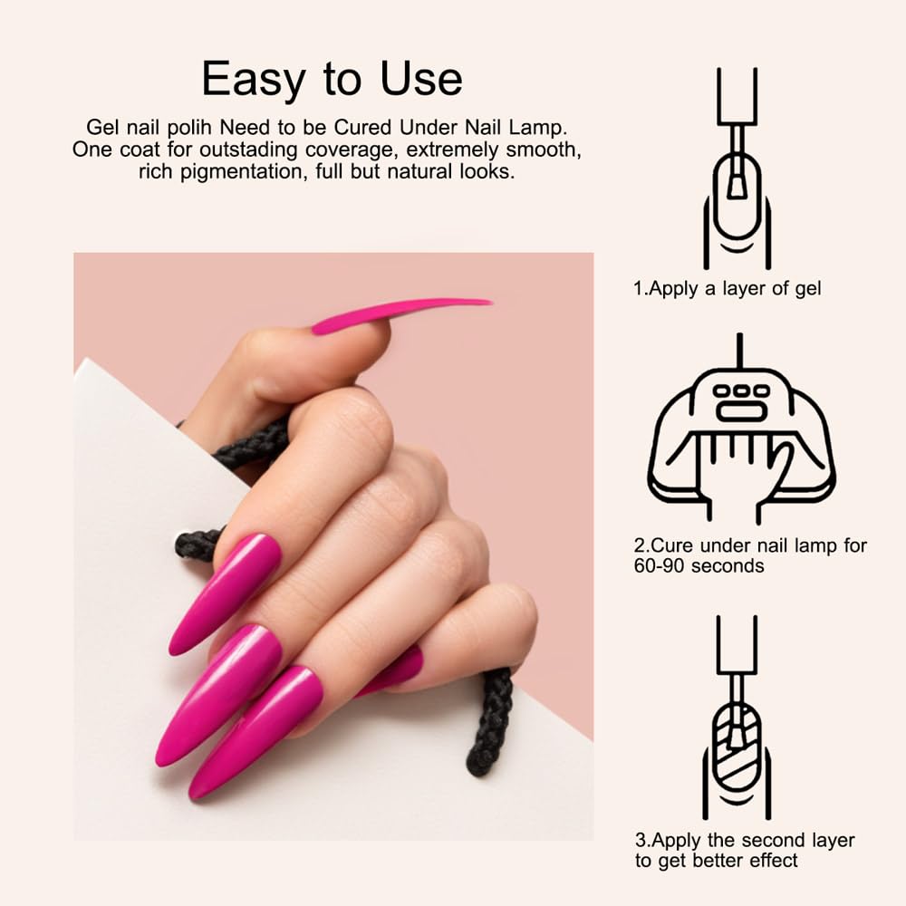 CANNI purple gel polish in use during a home manicure
