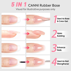 CANNI Rubber Base Gel Nail Polish close-up of texture