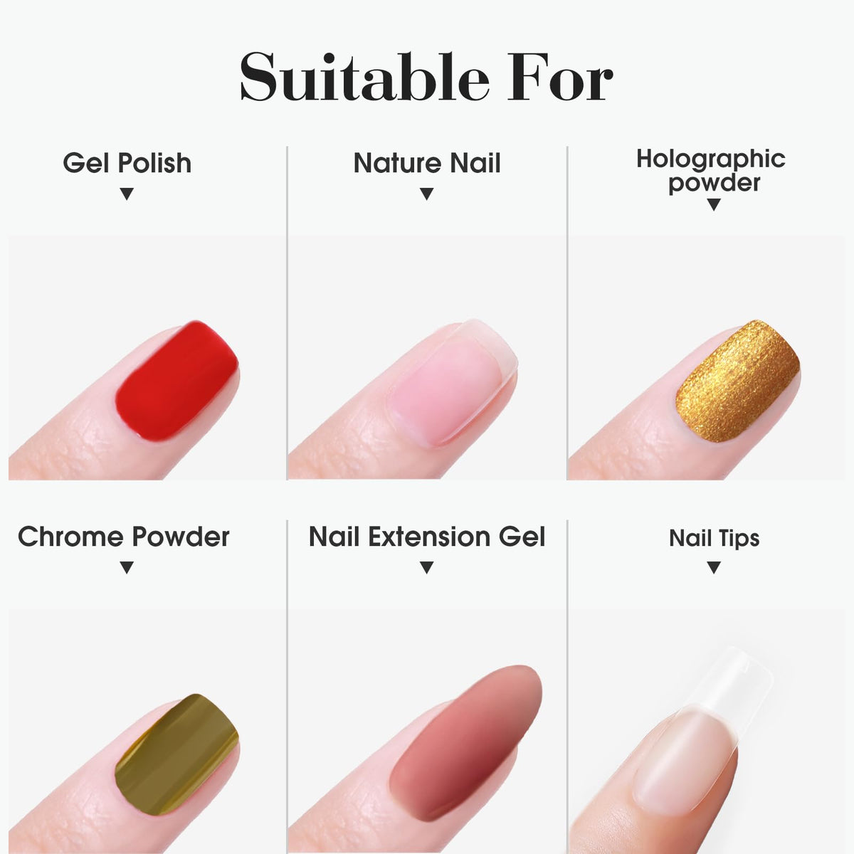 CANNI Top Coat Set with swatches of nail finishes