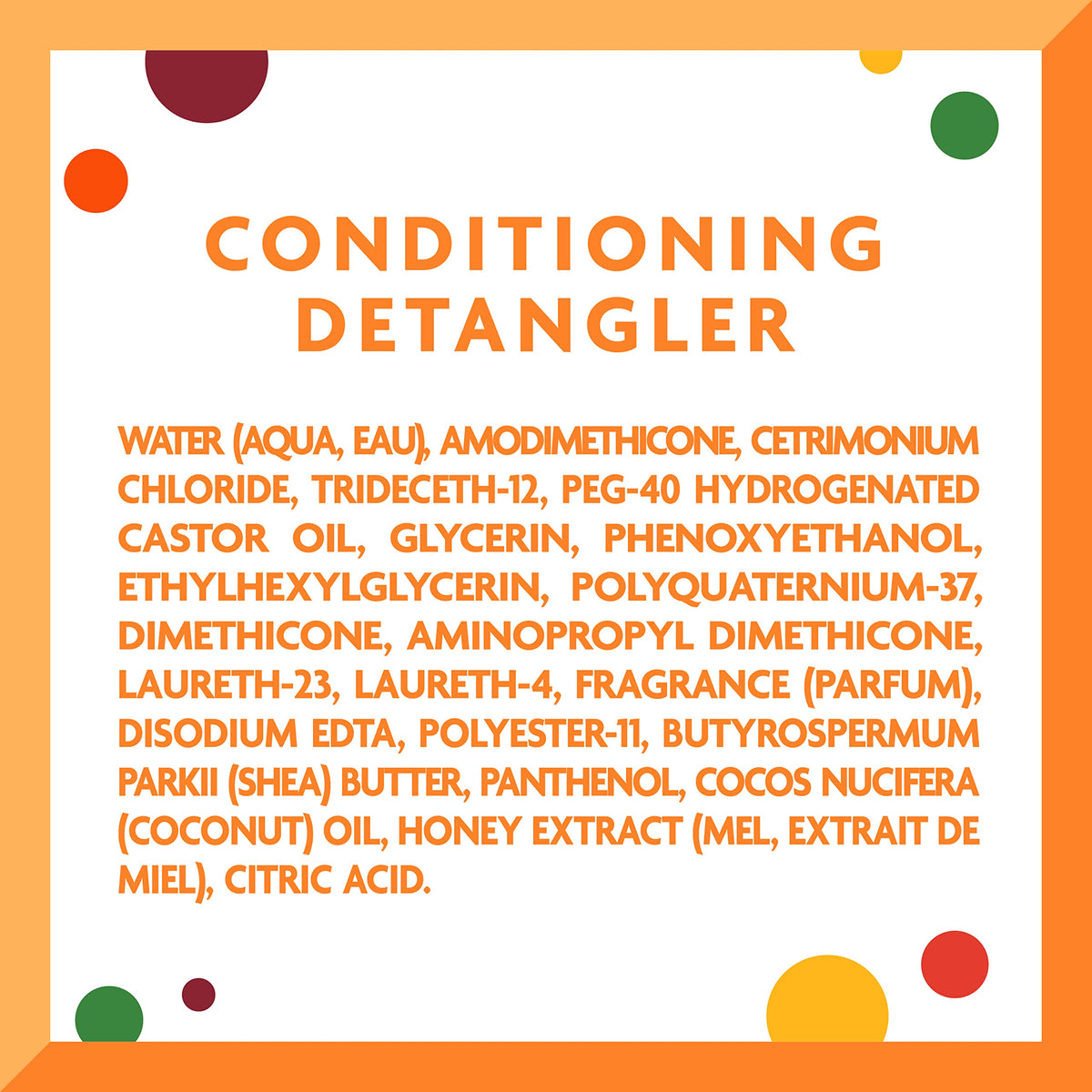 Cantu Conditioning Detangler packaging details