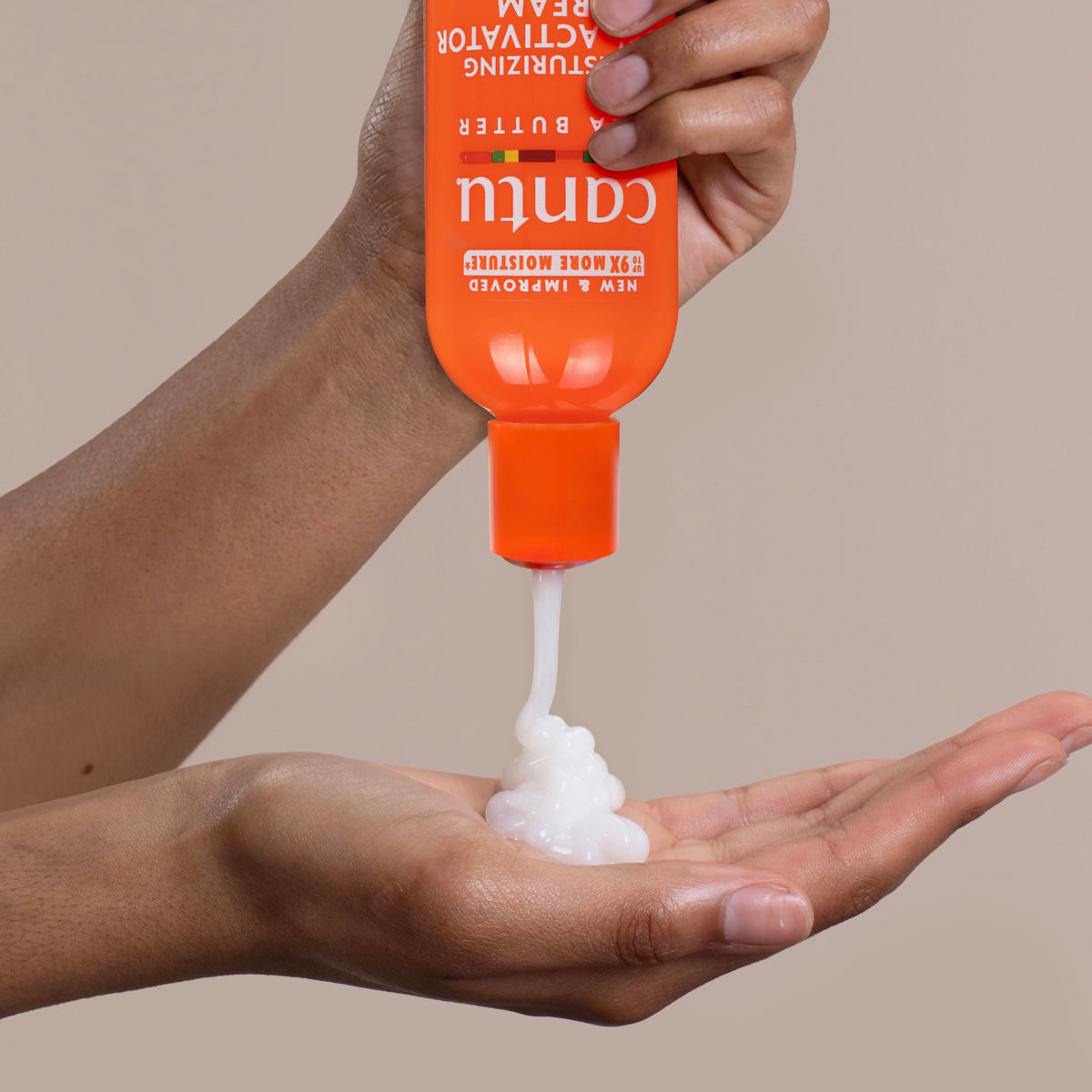 Cantu Curl Activator Cream on a bathroom shelf