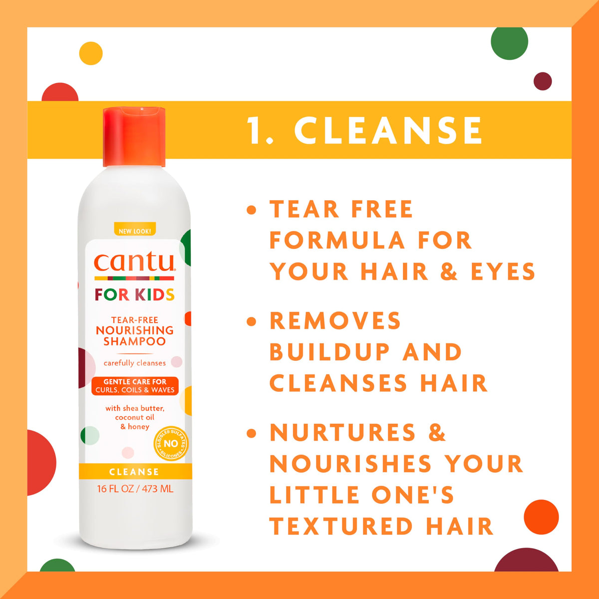 Cantu Kids Nourishing Conditioner packaging side view